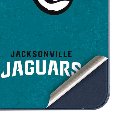 NFL Jacksonville Jaguars Teal Distressed Galaxy A35 5G Skin
